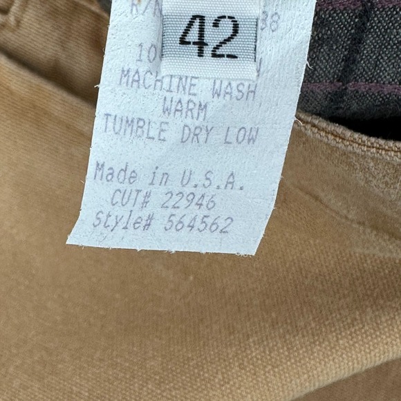 Wah Maker SASS Frontier Scully Western Pants Buckle Mens 42 Brown Canvas Ranch - Picture 5 of 13